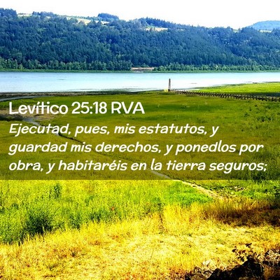 Picture 02 - Levítico 25:18 RVA - Ejecutad, pues, mis estatutos, y guardad mis - Bible Verse Picture