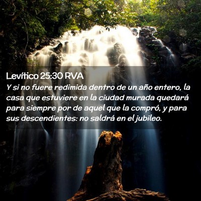 Picture 02 - Levítico 25:30 RVA - Y si no fuere redimida dentro de un año entero, - Bible Verse Picture