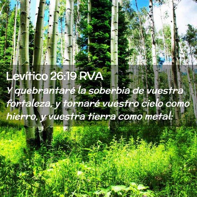 Picture 02 - Levítico 26:19 RVA - Y quebrantaré la soberbia de vuestra fortaleza, - Bible Verse Picture