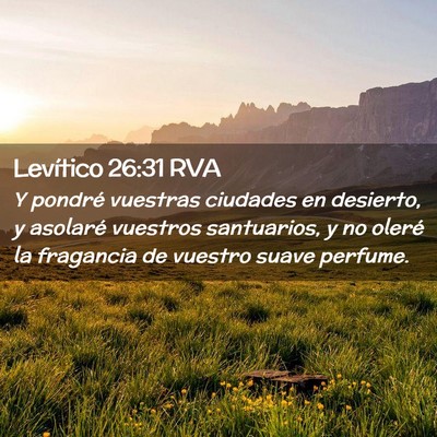 Picture 02 - Levítico 26:31 RVA - Y pondré vuestras ciudades en desierto, y - Bible Verse Picture