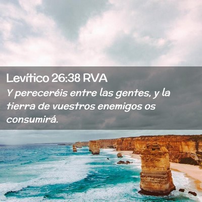 Picture 02 - Levítico 26:38 RVA - Y pereceréis entre las gentes, y la tierra de - Bible Verse Picture