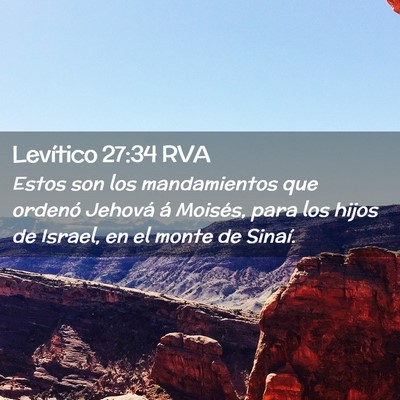Picture 02 - Levítico 27:34 RVA - Estos son los mandamientos que ordenó Jehová á - Bible Verse Picture