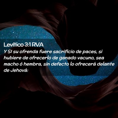 Picture 02 - Levítico 3:1 RVA - Y SI su ofrenda fuere sacrificio de paces, si - Bible Verse Picture