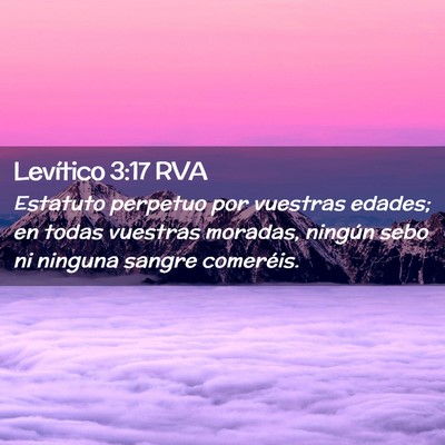 Picture 02 - Levítico 3:17 RVA - Estatuto perpetuo por vuestras edades; en todas - Bible Verse Picture