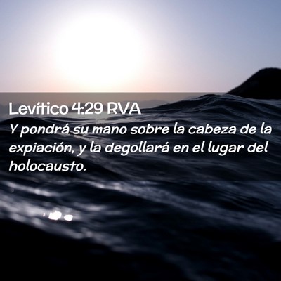 Picture 02 - Levítico 4:29 RVA - Y pondrá su mano sobre la cabeza de la - Bible Verse Picture