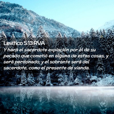 Picture 02 - Levítico 5:13 RVA - Y hará el sacerdote expiación por él de su - Bible Verse Picture