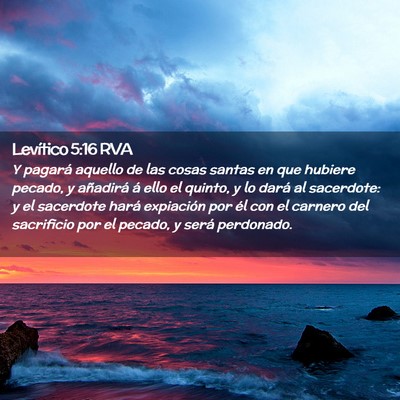 Picture 02 - Levítico 5:16 RVA - Y pagará aquello de las cosas santas en que - Bible Verse Picture