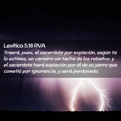 Picture 02 - Levítico 5:18 RVA - Traerá, pues, al sacerdote por expiación, - Bible Verse Picture