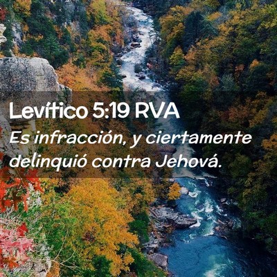 Picture 02 - Levítico 5:19 RVA - Es infracción, y ciertamente delinquió contra - Bible Verse Picture