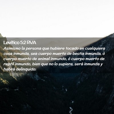 Picture 02 - Levítico 5:2 RVA - Asimismo la persona que hubiere tocado en - Bible Verse Picture