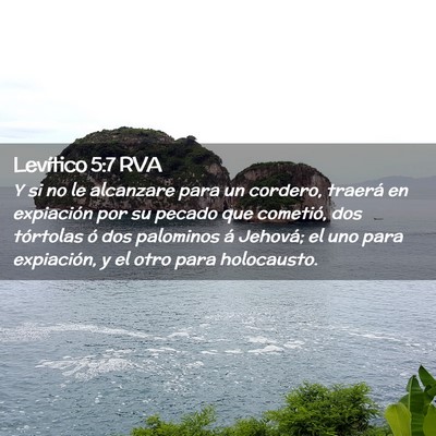 Picture 02 - Levítico 5:7 RVA - Y si no le alcanzare para un cordero, traerá en - Bible Verse Picture