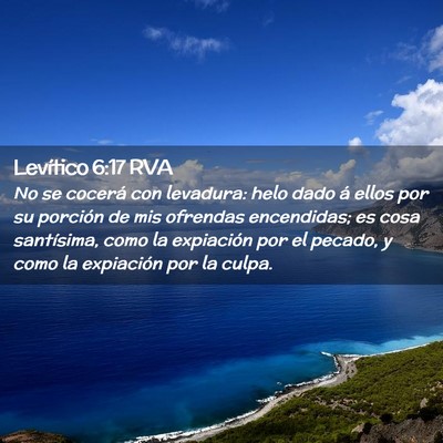 Picture 02 - Levítico 6:17 RVA - No se cocerá con levadura: helo dado á ellos - Bible Verse Picture