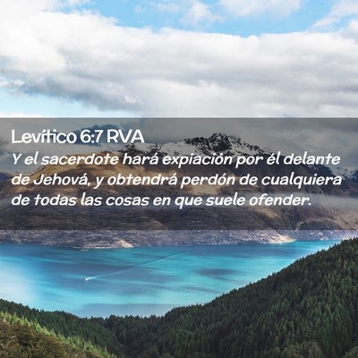 Picture 02 - Levítico 6:7 RVA - Y el sacerdote hará expiación por él delante - Bible Verse Picture