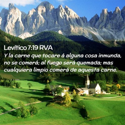 Picture 02 - Levítico 7:19 RVA - Y la carne que tocare á alguna cosa inmunda, no - Bible Verse Picture