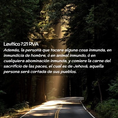 Picture 02 - Levítico 7:21 RVA - Además, la persona que tocare alguna cosa - Bible Verse Picture