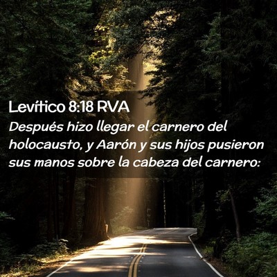 Picture 02 - Levítico 8:18 RVA - Después hizo llegar el carnero del holocausto, y - Bible Verse Picture