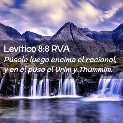 Picture 02 - Levítico 8:8 RVA - Púsole luego encima el racional, y en él puso - Bible Verse Picture