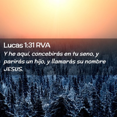 Picture 02 - Lucas 1:31 RVA - Y he aquí, concebirás en tu seno, y parirás un - Bible Verse Picture