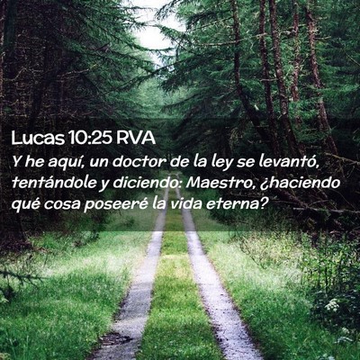 Picture 02 - Lucas 10:25 RVA - Y he aquí, un doctor de la ley se levantó, - Bible Verse Picture