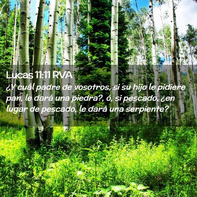 Picture 02 - Lucas 11:11 RVA - ¿Y cuál padre de vosotros, si su hijo le - Bible Verse Picture