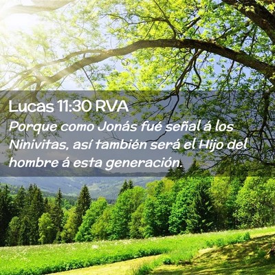 Picture 02 - Lucas 11:30 RVA - Porque como Jonás fué señal á los Ninivitas, - Bible Verse Picture