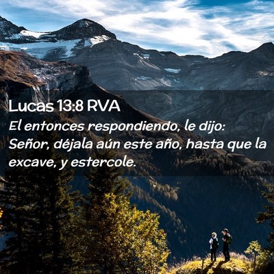 Picture 02 - Lucas 13:8 RVA - El entonces respondiendo, le dijo: Señor, - Bible Verse Picture