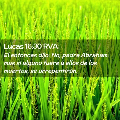 Picture 02 - Lucas 16:30 RVA - El entonces dijo: No, padre Abraham: mas si - Bible Verse Picture