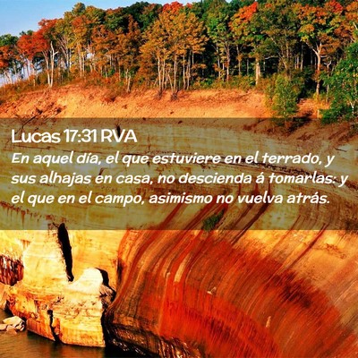 Picture 02 - Lucas 17:31 RVA - En aquel día, el que estuviere en el terrado, y - Bible Verse Picture