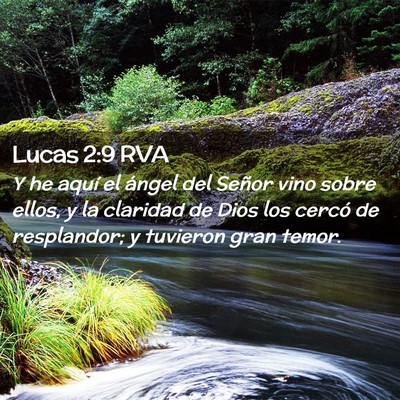 Picture 02 - Lucas 2:9 RVA - Y he aquí el ángel del Señor vino sobre ellos, - Bible Verse Picture