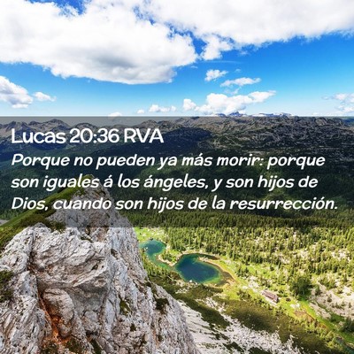 Picture 02 - Lucas 20:36 RVA - Porque no pueden ya más morir: porque son - Bible Verse Picture