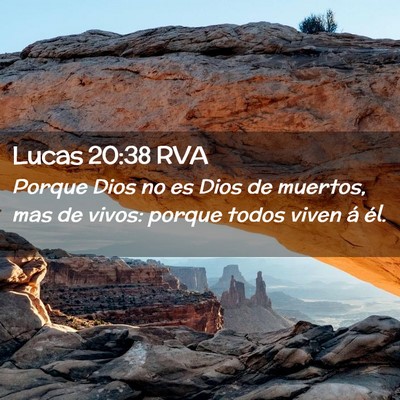 Picture 02 - Lucas 20:38 RVA - Porque Dios no es Dios de muertos, mas de vivos: - Bible Verse Picture
