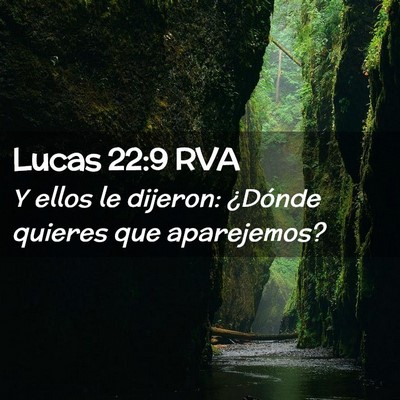 Picture 02 - Lucas 22:9 RVA - Y ellos le dijeron: ¿Dónde quieres que - Bible Verse Picture