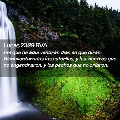 Picture 02 - Lucas 23:29 RVA - Porque he aquí vendrán días en que dirán: - Bible Verse Picture