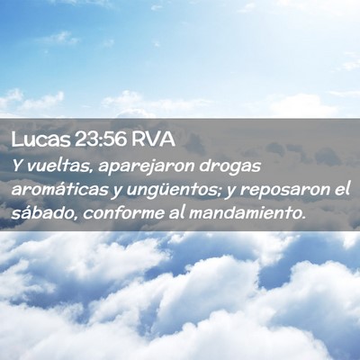 Picture 02 - Lucas 23:56 RVA - Y vueltas, aparejaron drogas aromáticas y - Bible Verse Picture
