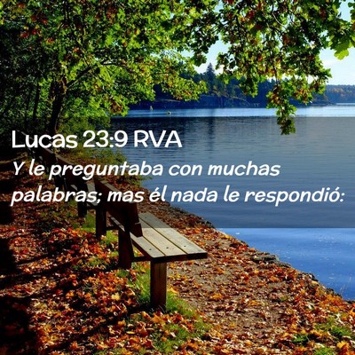 Picture 02 - Lucas 23:9 RVA - Y le preguntaba con muchas palabras; mas él nada - Bible Verse Picture