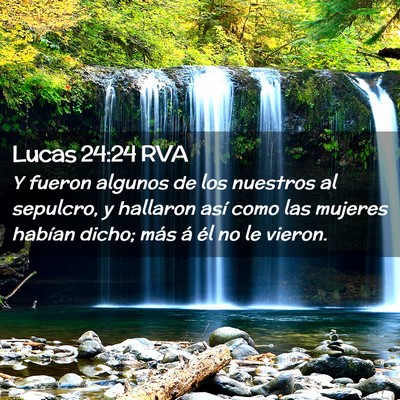Picture 02 - Lucas 24:24 RVA - Y fueron algunos de los nuestros al sepulcro, y - Bible Verse Picture
