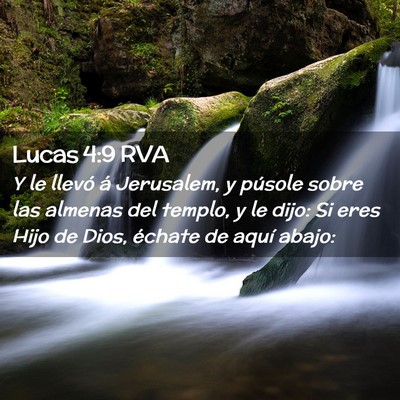 Picture 02 - Lucas 4:9 RVA - Y le llevó á Jerusalem, y púsole sobre las - Bible Verse Picture