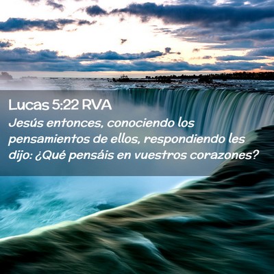 Picture 02 - Lucas 5:22 RVA - Jesús entonces, conociendo los pensamientos de - Bible Verse Picture