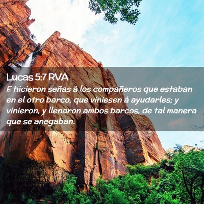 Picture 02 - Lucas 5:7 RVA - E hicieron señas á los compañeros que estaban - Bible Verse Picture