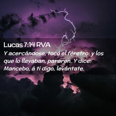 Picture 02 - Lucas 7:14 RVA - Y acercándose, tocó el féretro: y los que lo - Bible Verse Picture