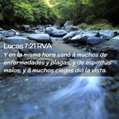 Picture 02 - Lucas 7:21 RVA - Y en la misma hora sanó á muchos de - Bible Verse Picture
