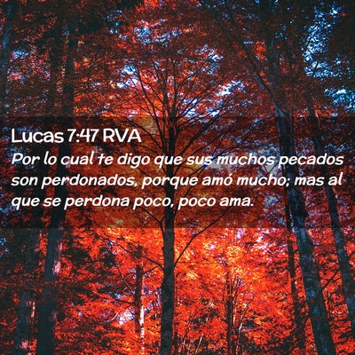 Picture 02 - Lucas 7:47 RVA - Por lo cual te digo que sus muchos pecados son - Bible Verse Picture