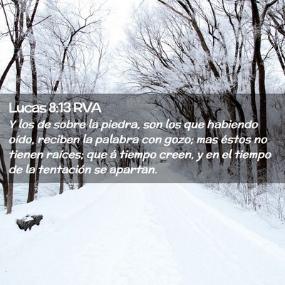 Picture 02 - Lucas 8:13 RVA - Y los de sobre la piedra, son los que habiendo - Bible Verse Picture