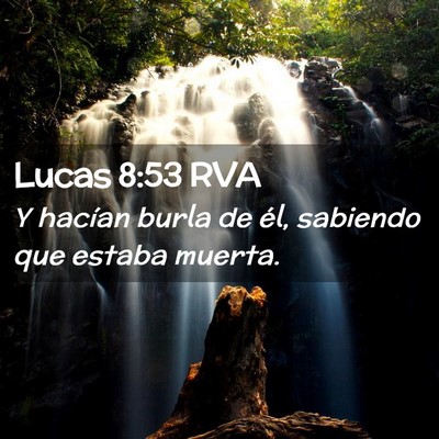 Picture 02 - Lucas 8:53 RVA - Y hacían burla de él, sabiendo que estaba - Bible Verse Picture