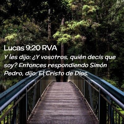 Picture 02 - Lucas 9:20 RVA - Y les dijo: ¿Y vosotros, quién decís que soy? - Bible Verse Picture