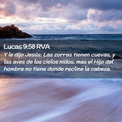 Picture 02 - Lucas 9:58 RVA - Y le dijo Jesús: Las zorras tienen cuevas, y las - Bible Verse Picture