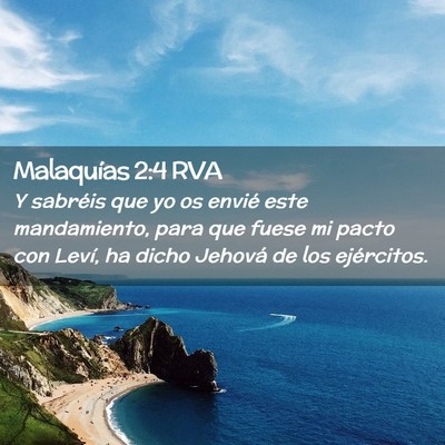 Picture 02 - Malaquías 2:4 RVA - Y sabréis que yo os envié este mandamiento, - Bible Verse Picture