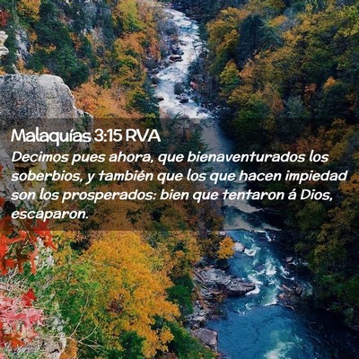 Picture 02 - Malaquías 3:15 RVA - Decimos pues ahora, que bienaventurados los - Bible Verse Picture