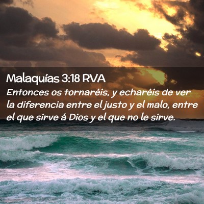 Picture 02 - Malaquías 3:18 RVA - Entonces os tornaréis, y echaréis de ver la - Bible Verse Picture