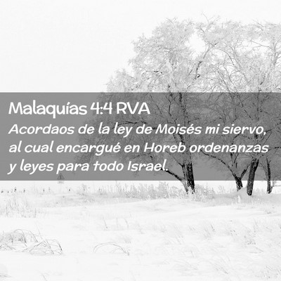 Picture 02 - Malaquías 4:4 RVA - Acordaos de la ley de Moisés mi siervo, al cual - Bible Verse Picture